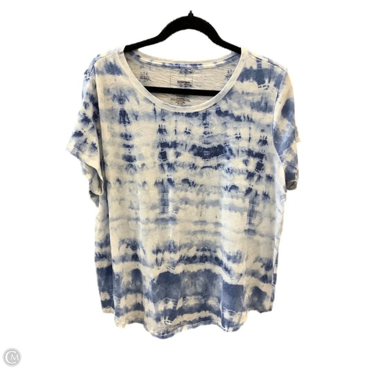 Top Short Sleeve By Sonoma In Blue & White, Size: Xxl
