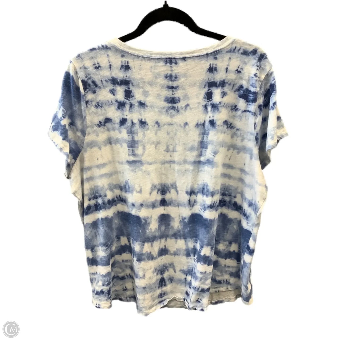 Top Short Sleeve By Sonoma In Blue & White, Size: Xxl