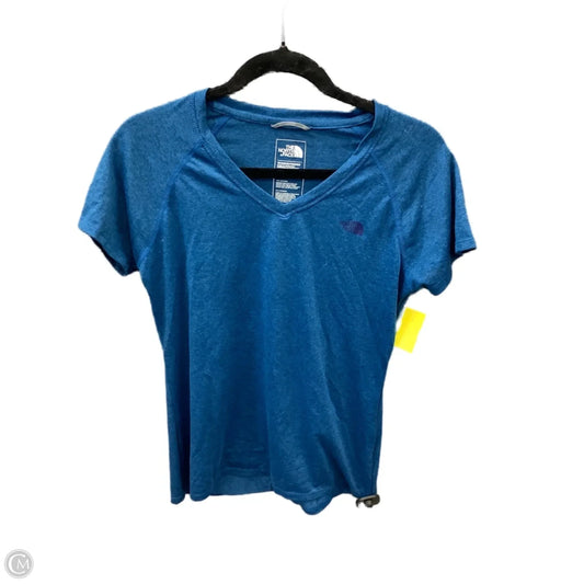Athletic Top Short Sleeve By The North Face In Blue, Size: M