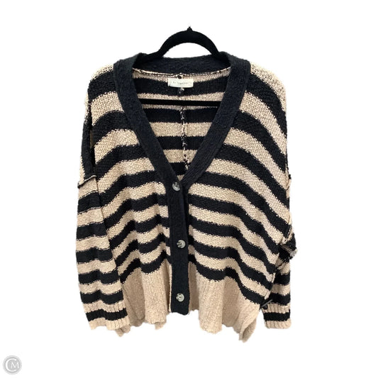 Sweater Cardigan By By Together In Striped Pattern, Size: M