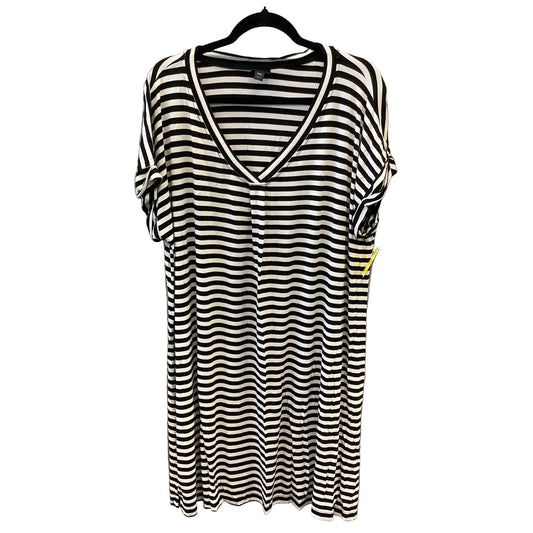 Dress Casual Midi By Worthington In Striped Pattern, Size: Xxl