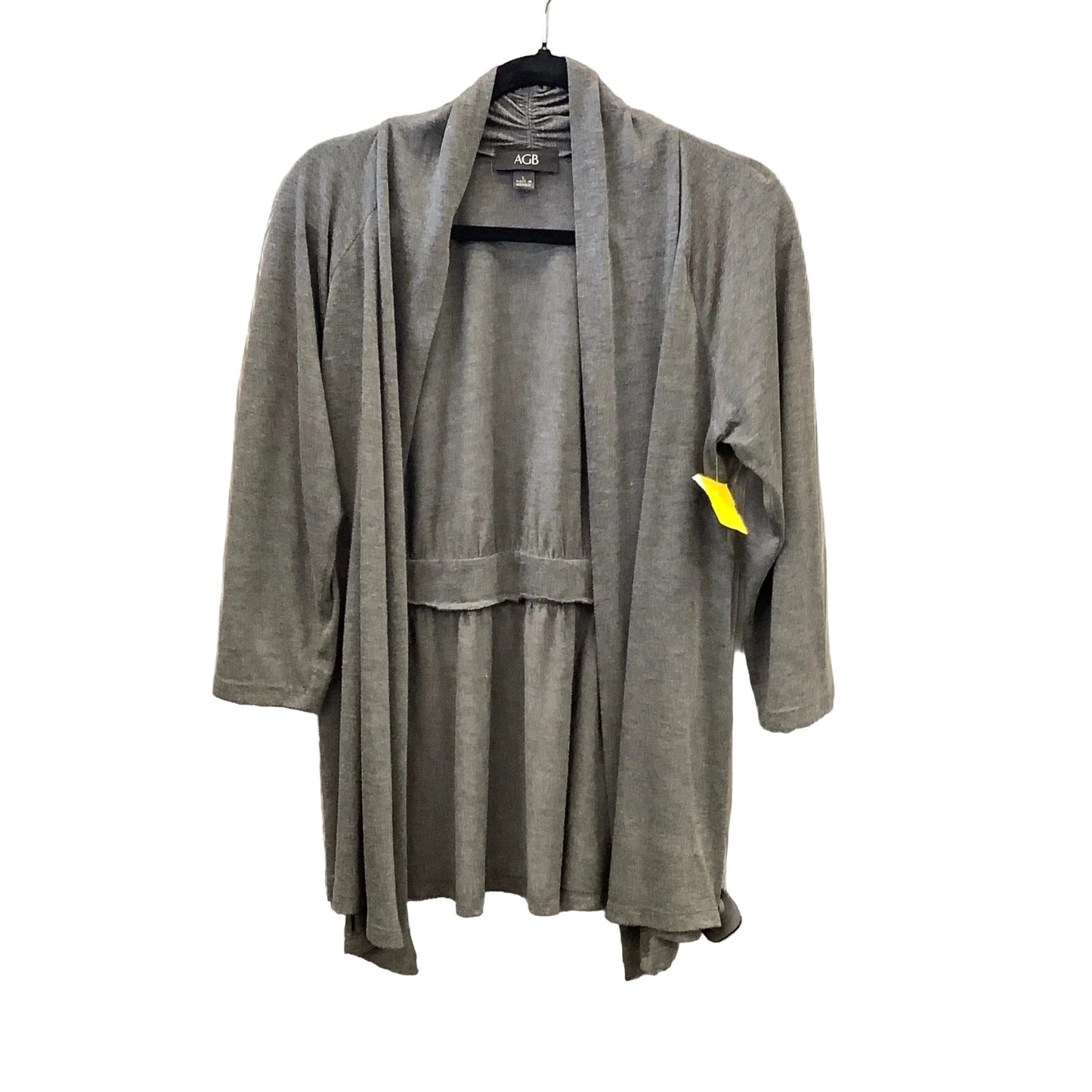 Cardigan By Agb In Grey, Size: L