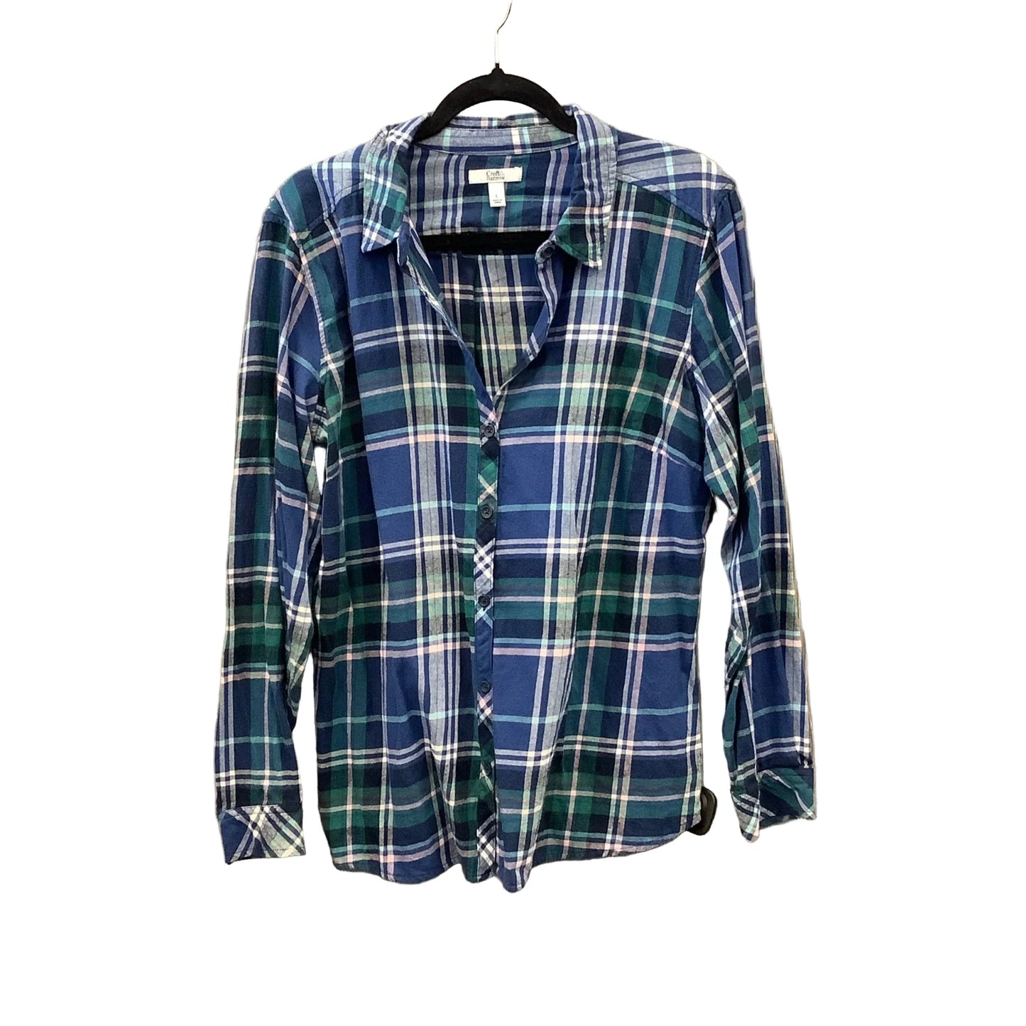 Top Long Sleeve By Croft And Barrow In Blue, Size: L