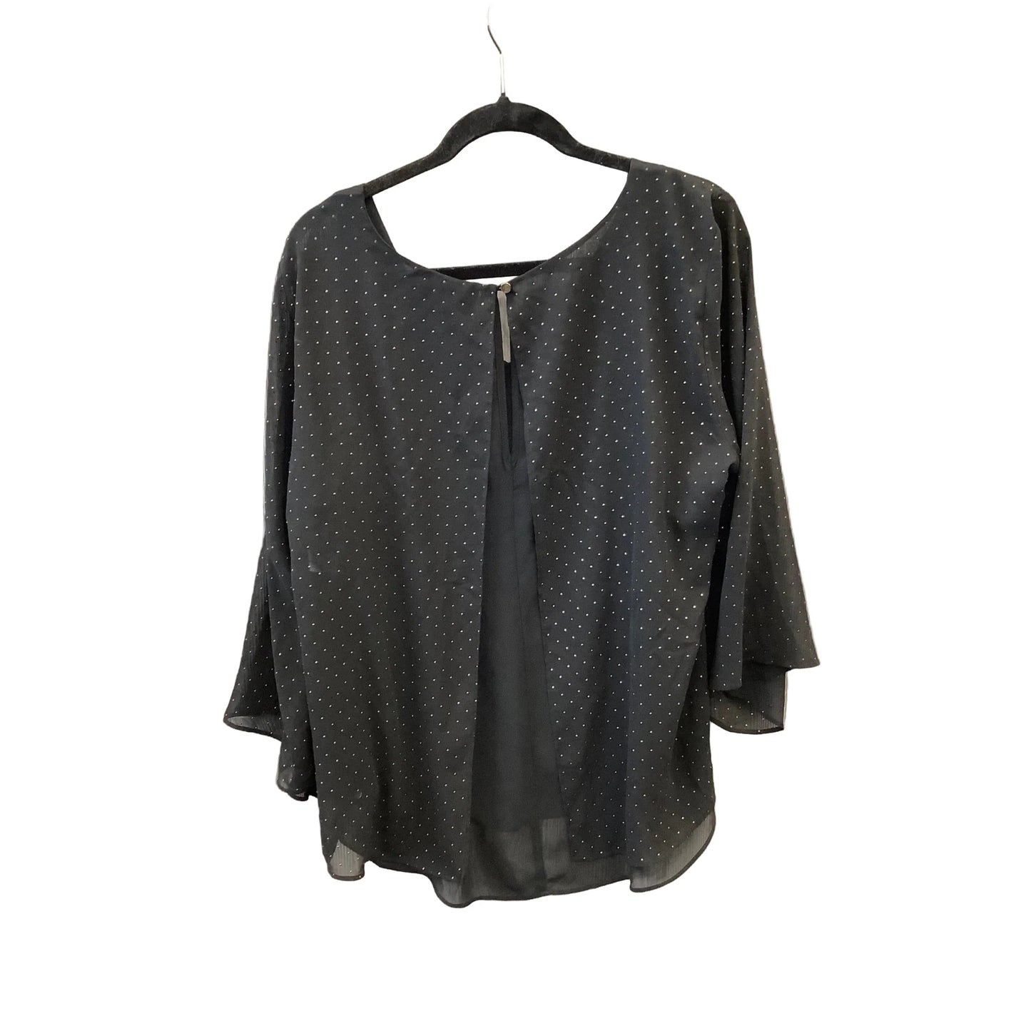 Top Long Sleeve By Jennifer Lopez In Black, Size: Xl