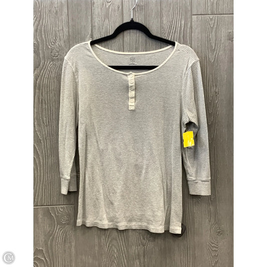 Top Long Sleeve By Gap In Striped Pattern, Size: L