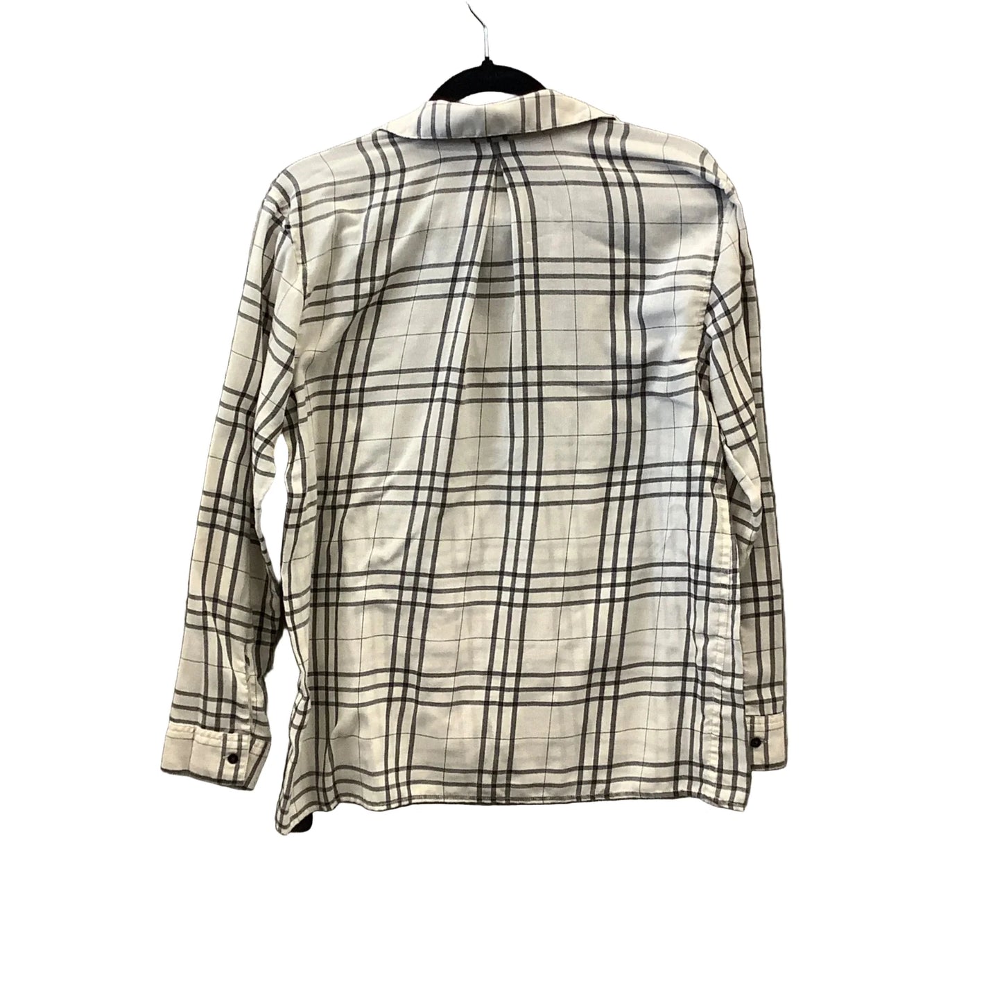 Top Long Sleeve By Calvin Klein In Plaid Pattern, Size: M