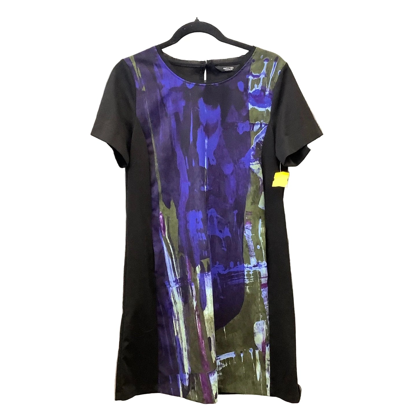 Dress Casual Midi By Simply Vera In Black & Blue, Size: L