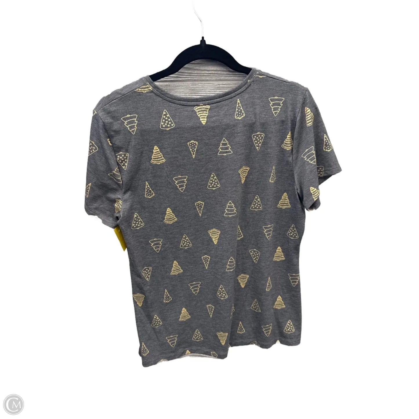 Top Short Sleeve By Celebrate Together In Grey, Size: L