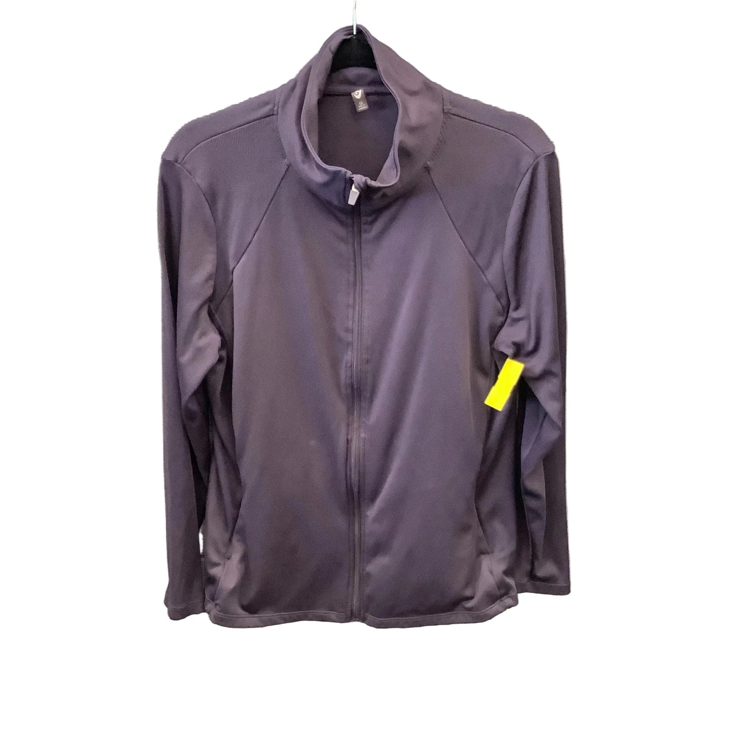 Athletic Top Long Sleeve Collar By Mta Sport In Purple, Size: 1x