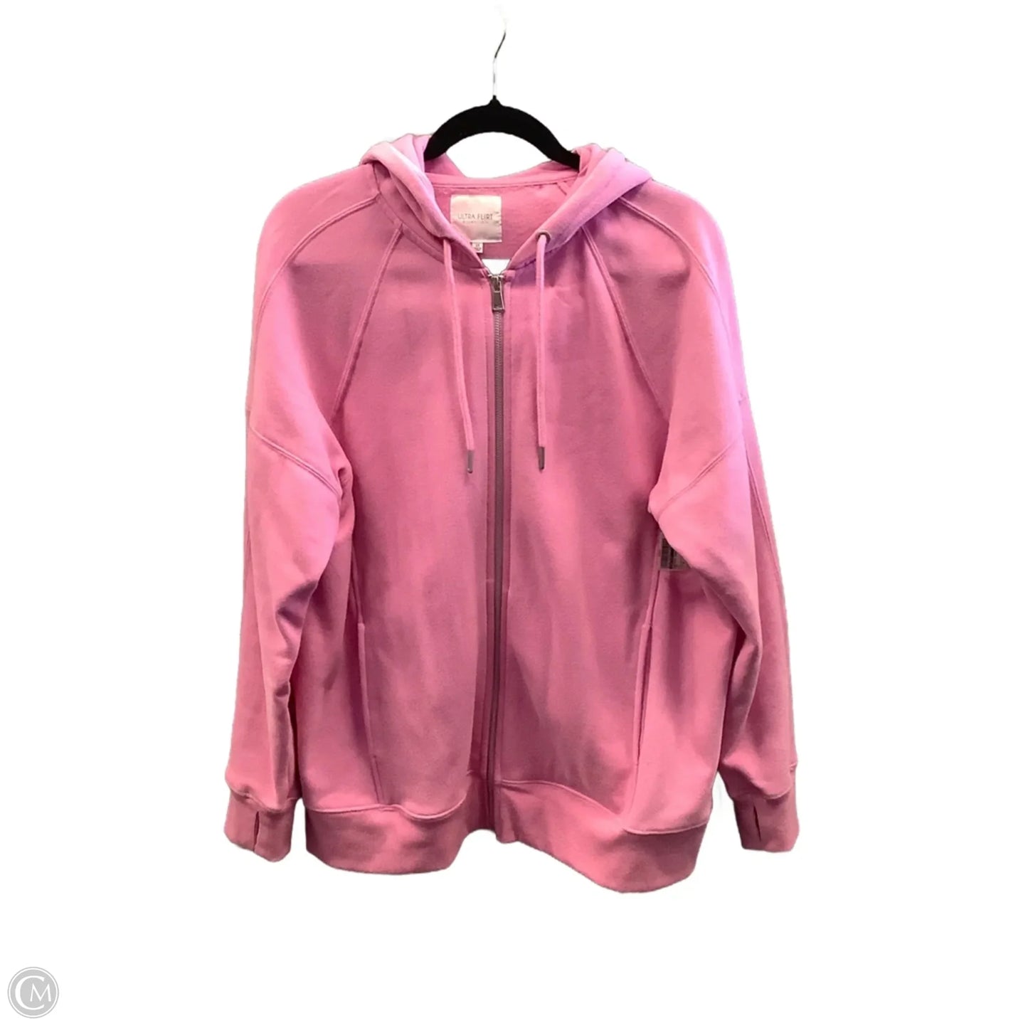Sweatshirt Hoodie By Ultra Flirt In Pink, Size: 1x