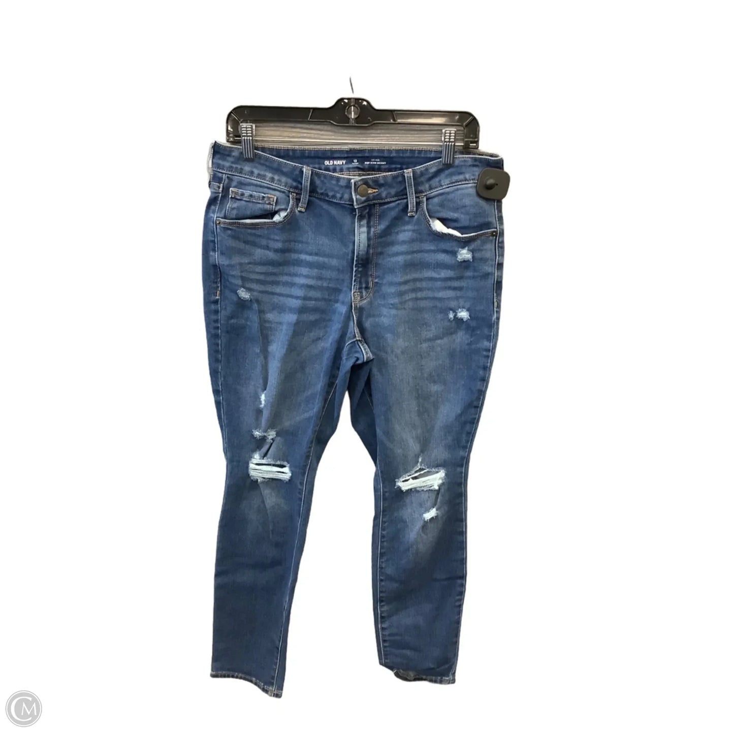 Jeans Skinny By Old Navy In Blue Denim, Size: 12