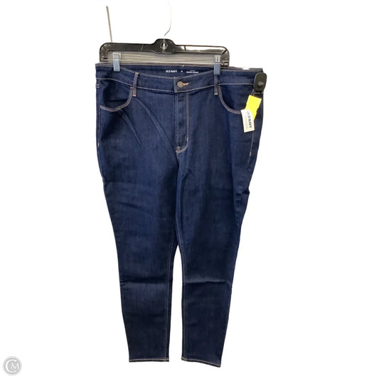 Jeans Skinny By Old Navy In Blue Denim, Size: 16