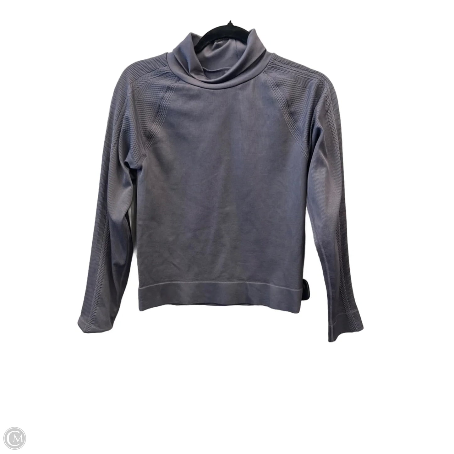 Athletic Top Long Sleeve Collar By Mta Sport In Grey, Size: Xl