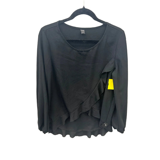 Blouse Long Sleeve By Shein In Black, Size: M