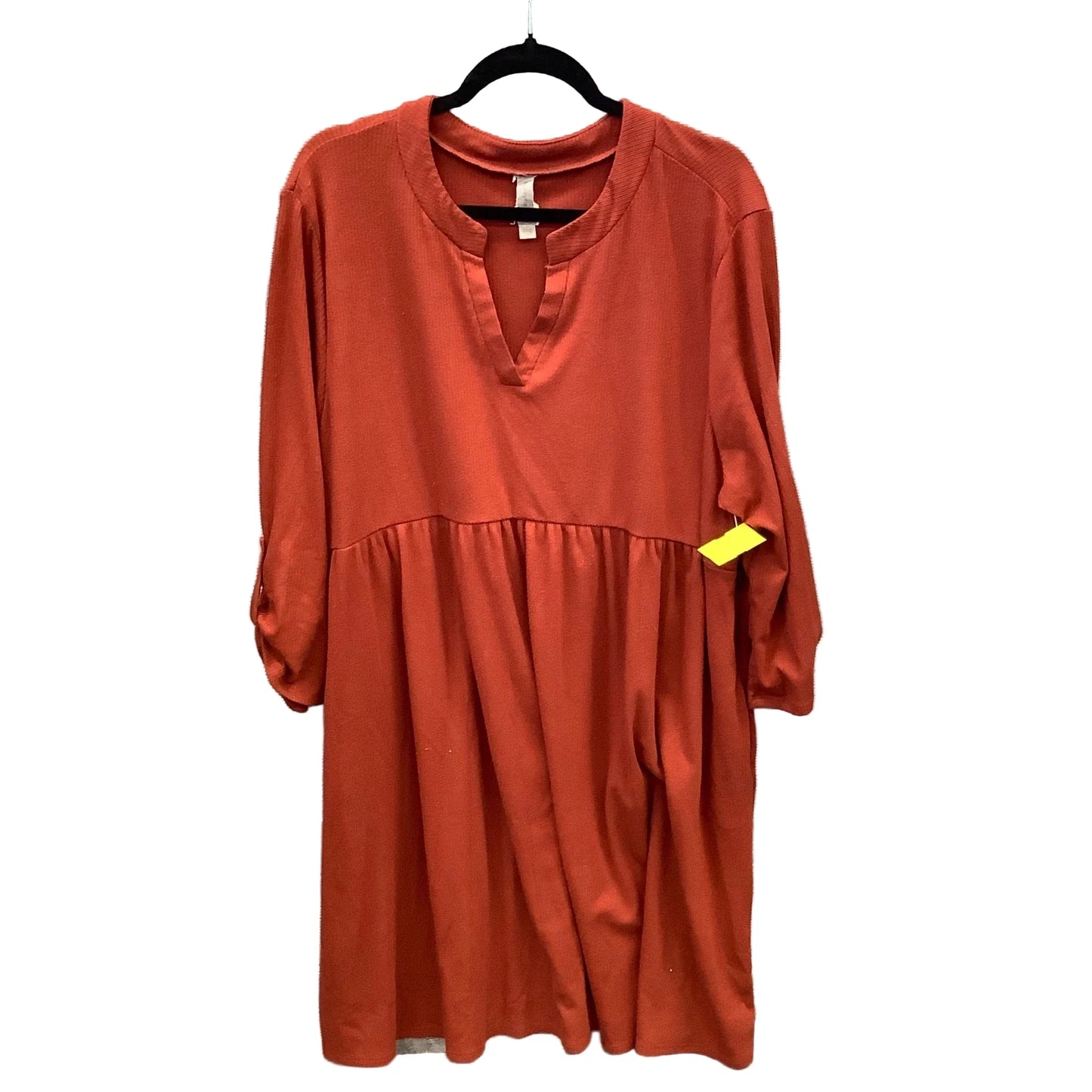 Dress Casual Midi By Honeyme In Orange, Size: 3x