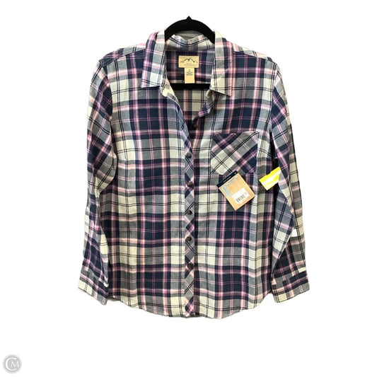 Top Long Sleeve By Clothes Mentor In Plaid Pattern, Size: M