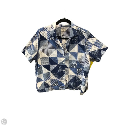 Top Short Sleeve By Ana In Blue, Size: L