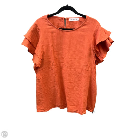 Top Short Sleeve By Clothes Mentor In Orange, Size: L
