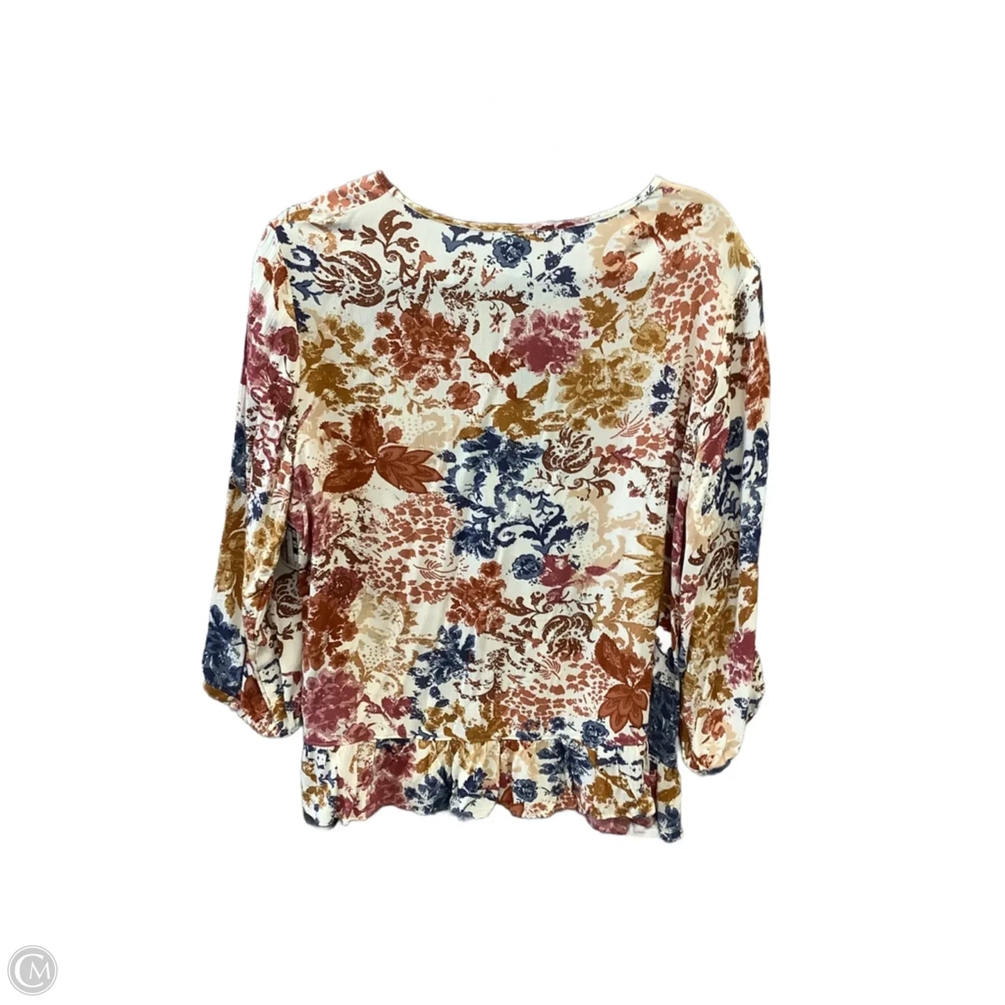 Top Long Sleeve By Christopher And Banks In Multi-colored, Size: M