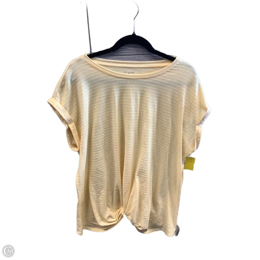Top Short Sleeve By Maurices In Yellow, Size: 1x