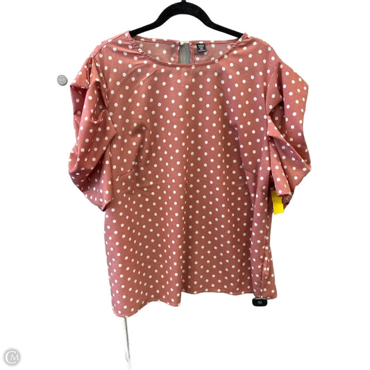 Top Short Sleeve By Shein In Pink, Size: 3x