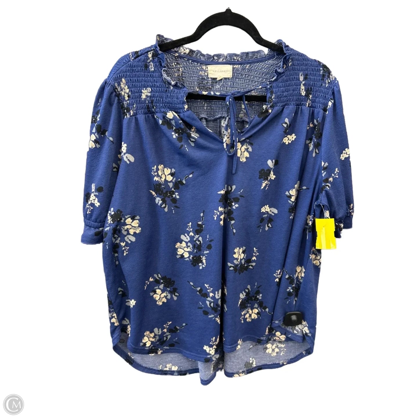 Top Short Sleeve By Melloday In Blue, Size: 1x