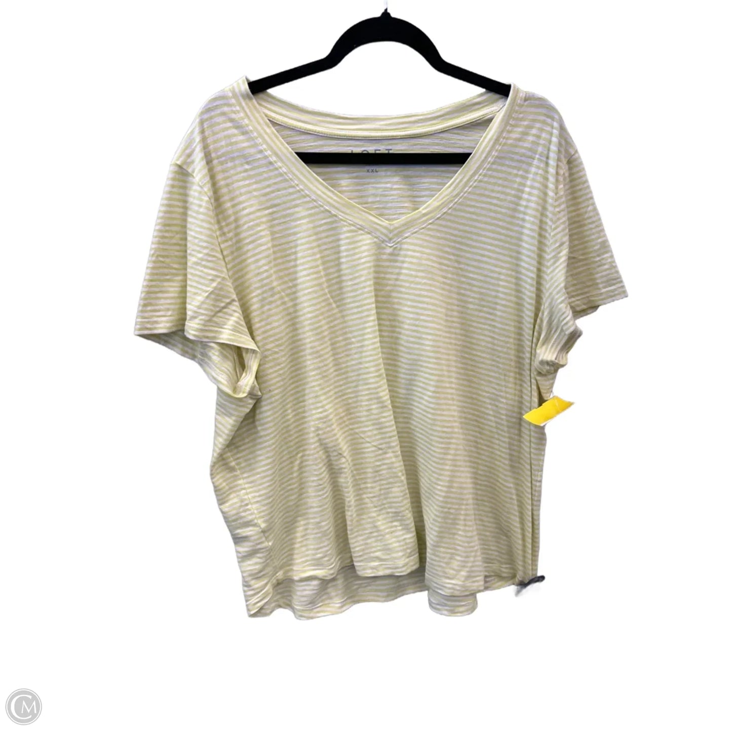 Top Short Sleeve By Loft In Striped Pattern, Size: Xxl