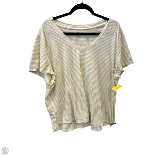 Top Short Sleeve By Loft In Striped Pattern, Size: Xxl