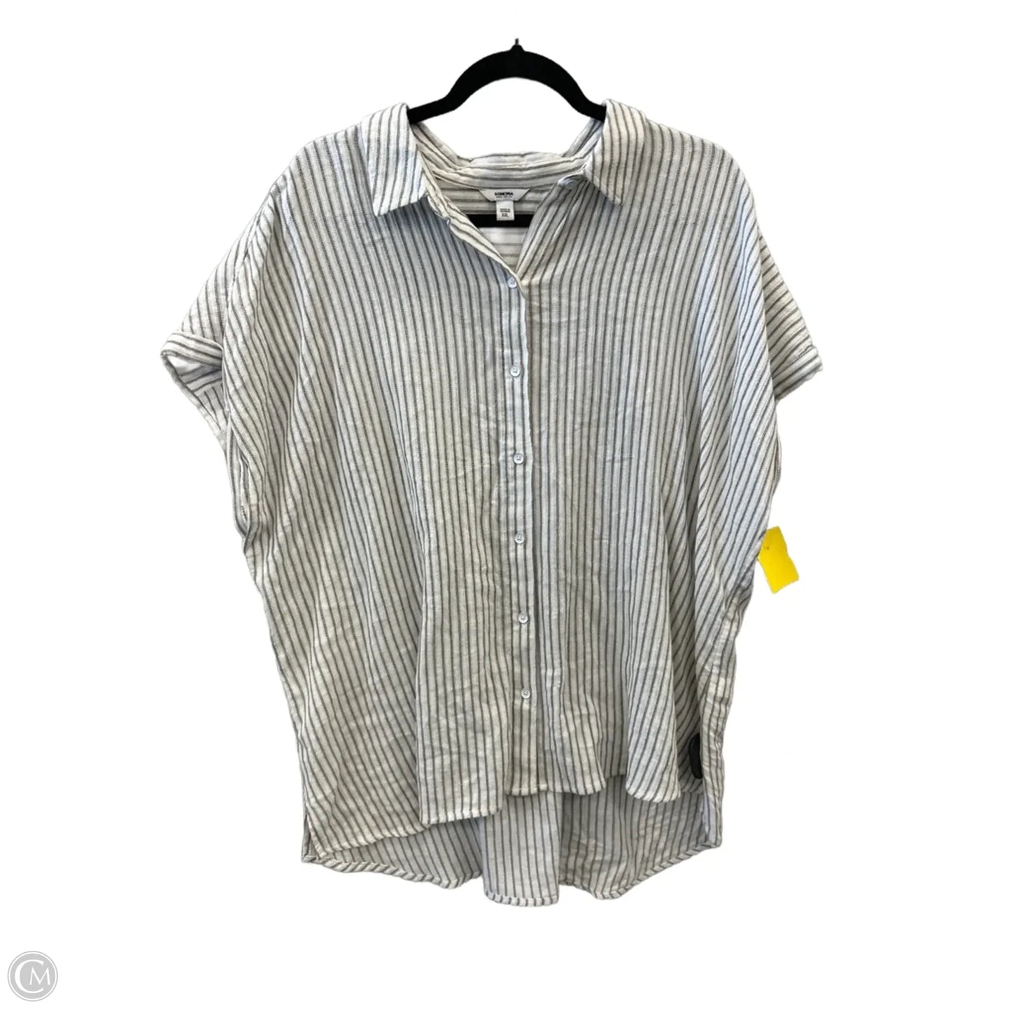 Top Short Sleeve By Sonoma In Striped Pattern, Size: Xxl