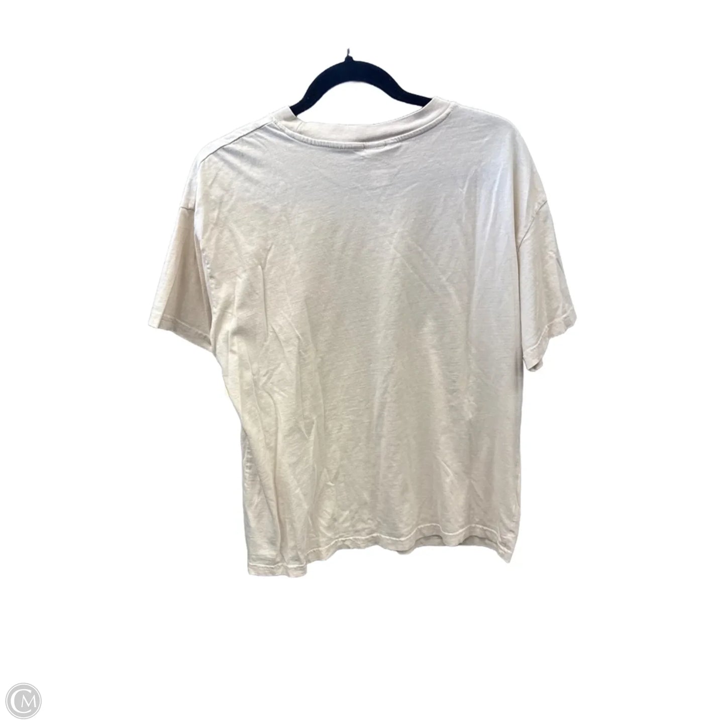 Top Short Sleeve By H&m In Tan, Size: S