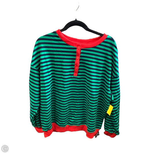 Top Long Sleeve By Dokotoo In Striped Pattern, Size: L