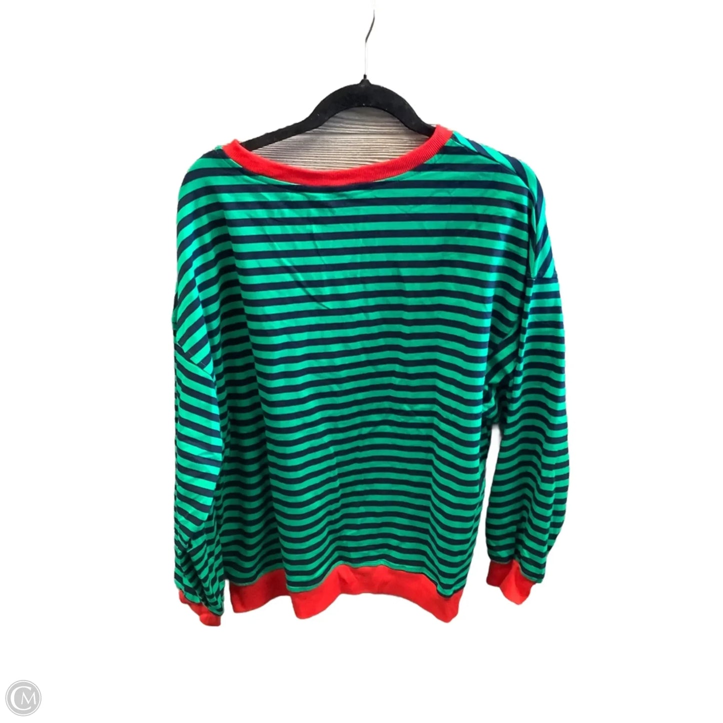 Top Long Sleeve By Dokotoo In Striped Pattern, Size: L