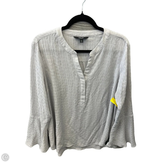 Top Long Sleeve By Simply Vera In Grey, Size: Xl