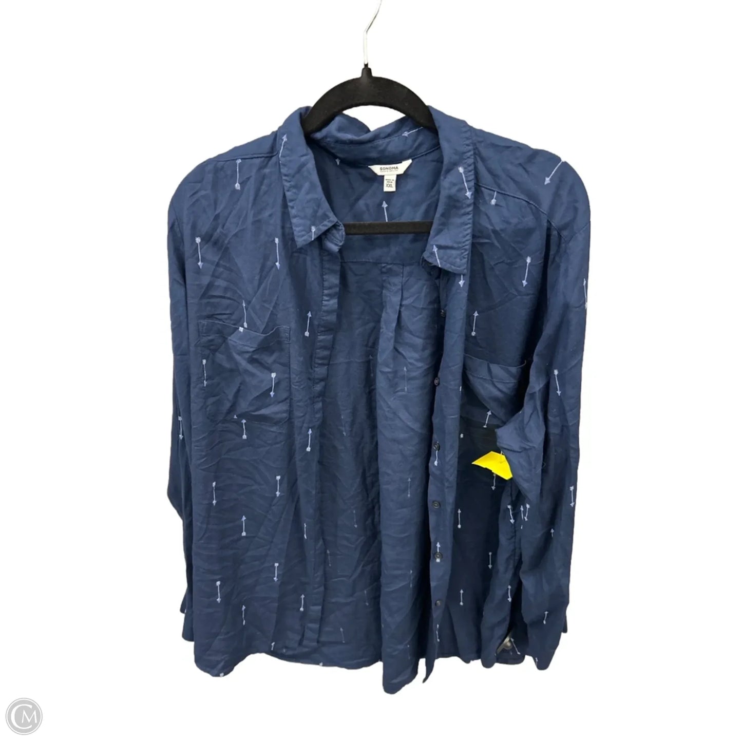 Top Long Sleeve By Sonoma In Blue, Size: Xxl