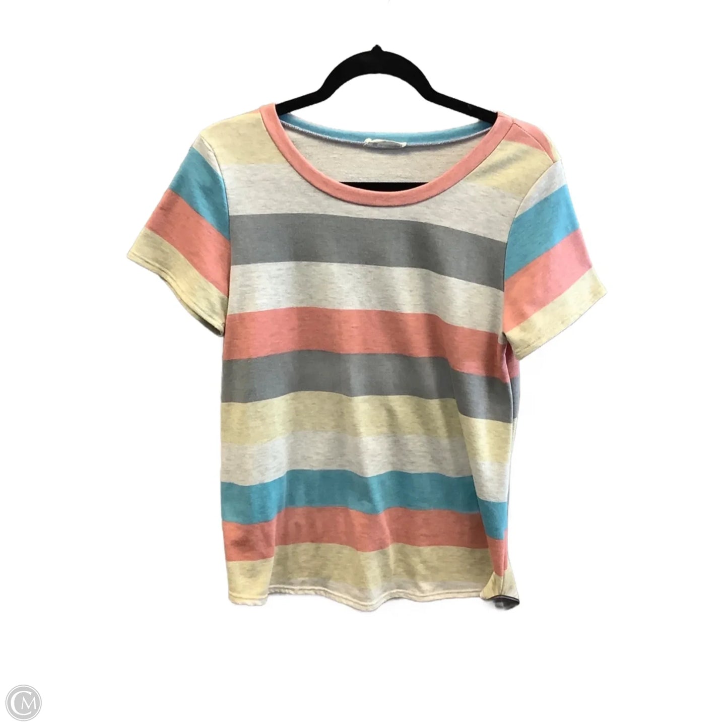 Top Short Sleeve By Bombom In Striped Pattern, Size: M