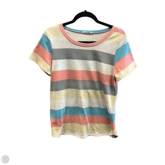 Top Short Sleeve By Bombom In Striped Pattern, Size: M