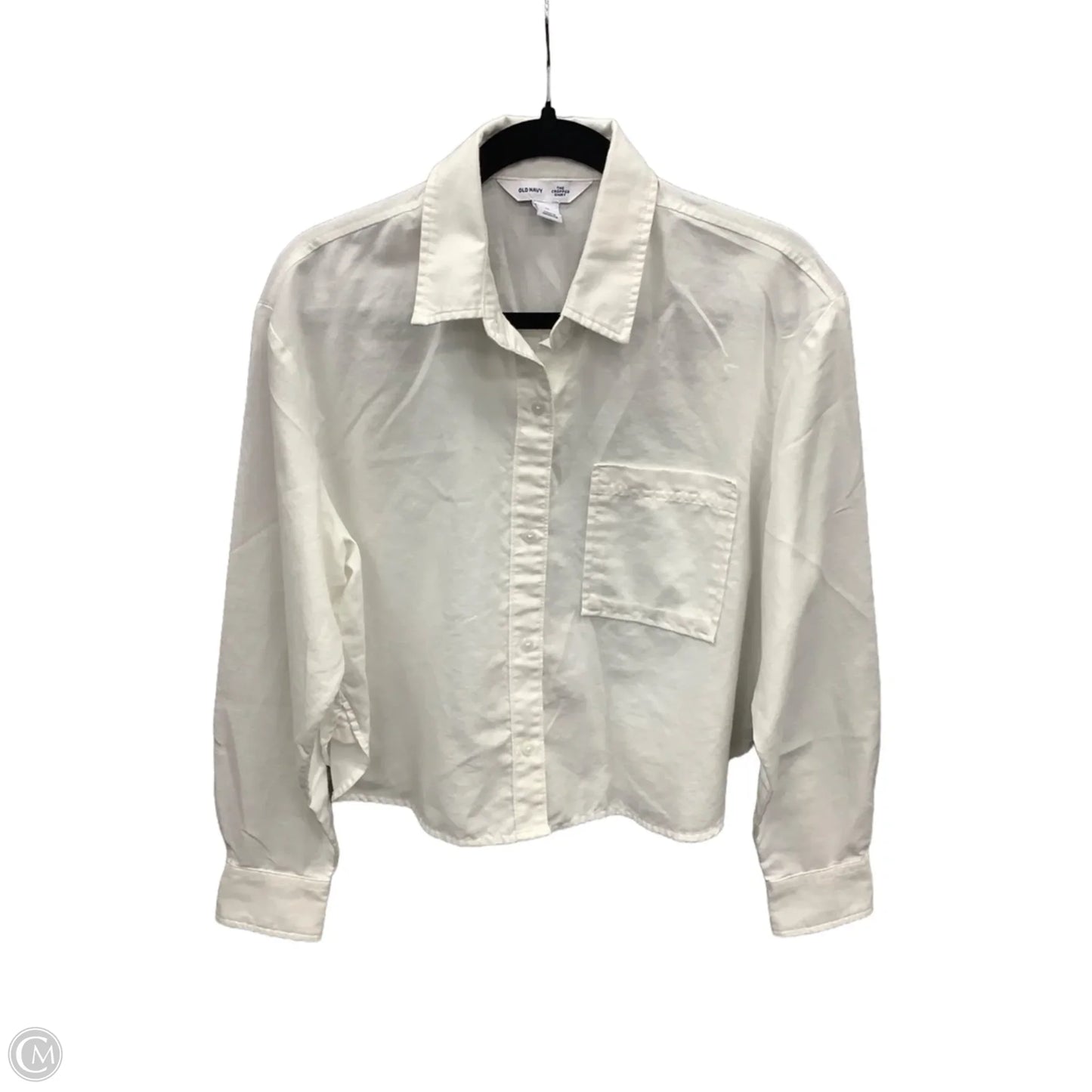 Top Long Sleeve By Old Navy In White, Size: M