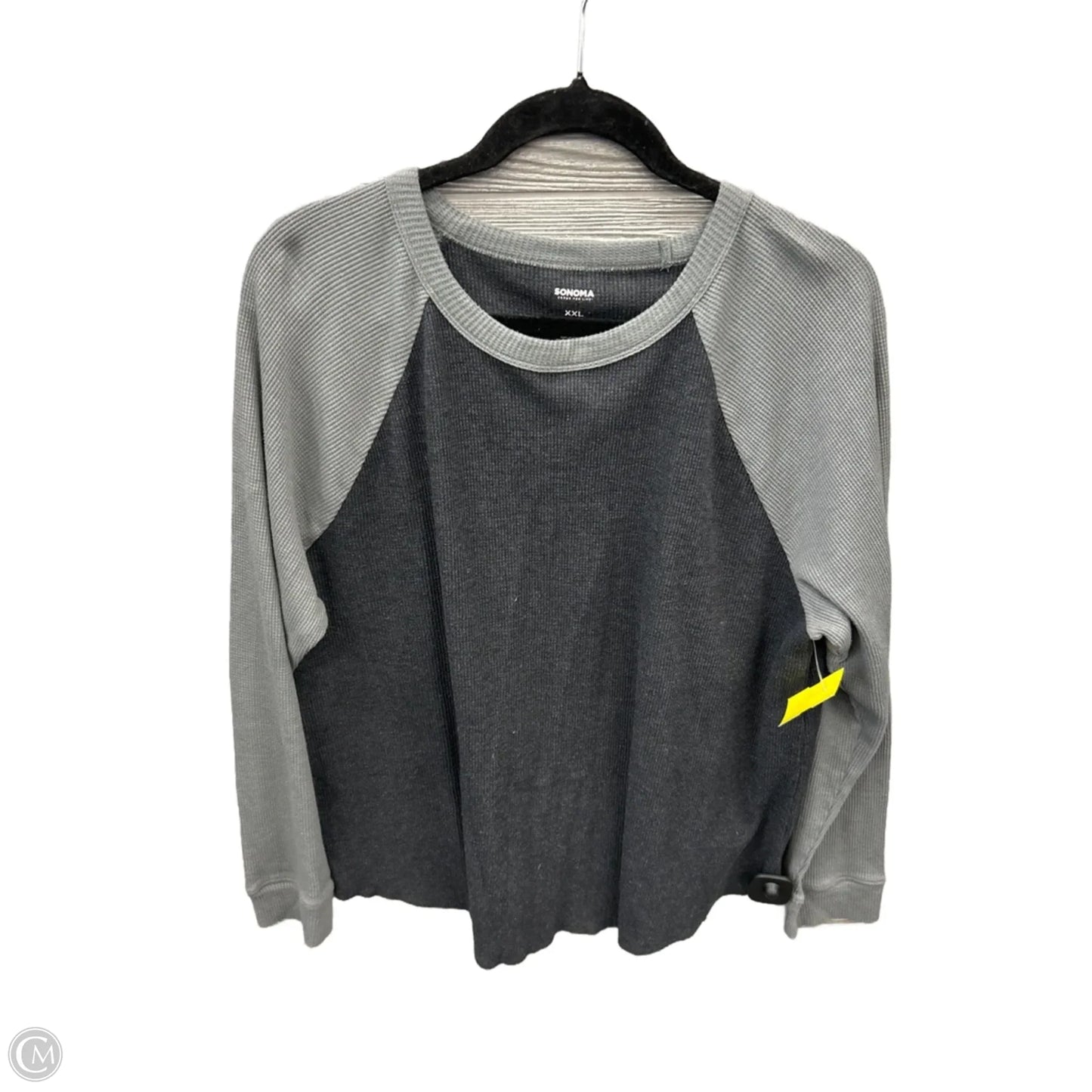 Top Long Sleeve By Sonoma In Grey, Size: Xxl