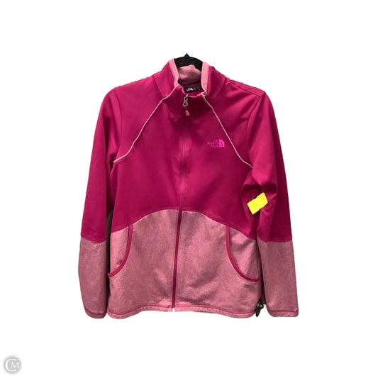 Athletic Top Long Sleeve Collar By The North Face In Purple, Size: L