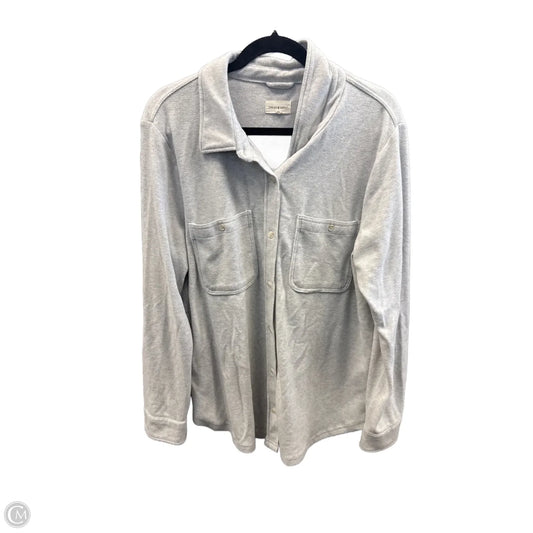 Jacket Shirt By Thread And Supply In Grey, Size: 1x
