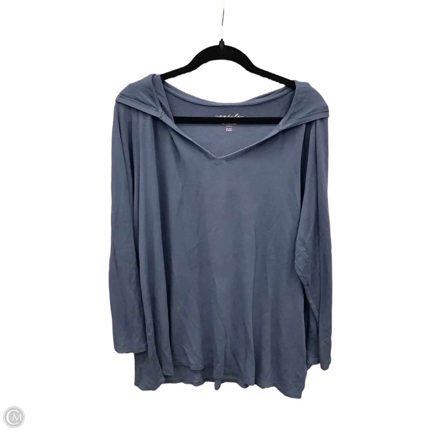 Top Long Sleeve By Clothes Mentor In Blue, Size: 2x