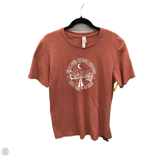 Top Short Sleeve By Canvas In Bronze, Size: L