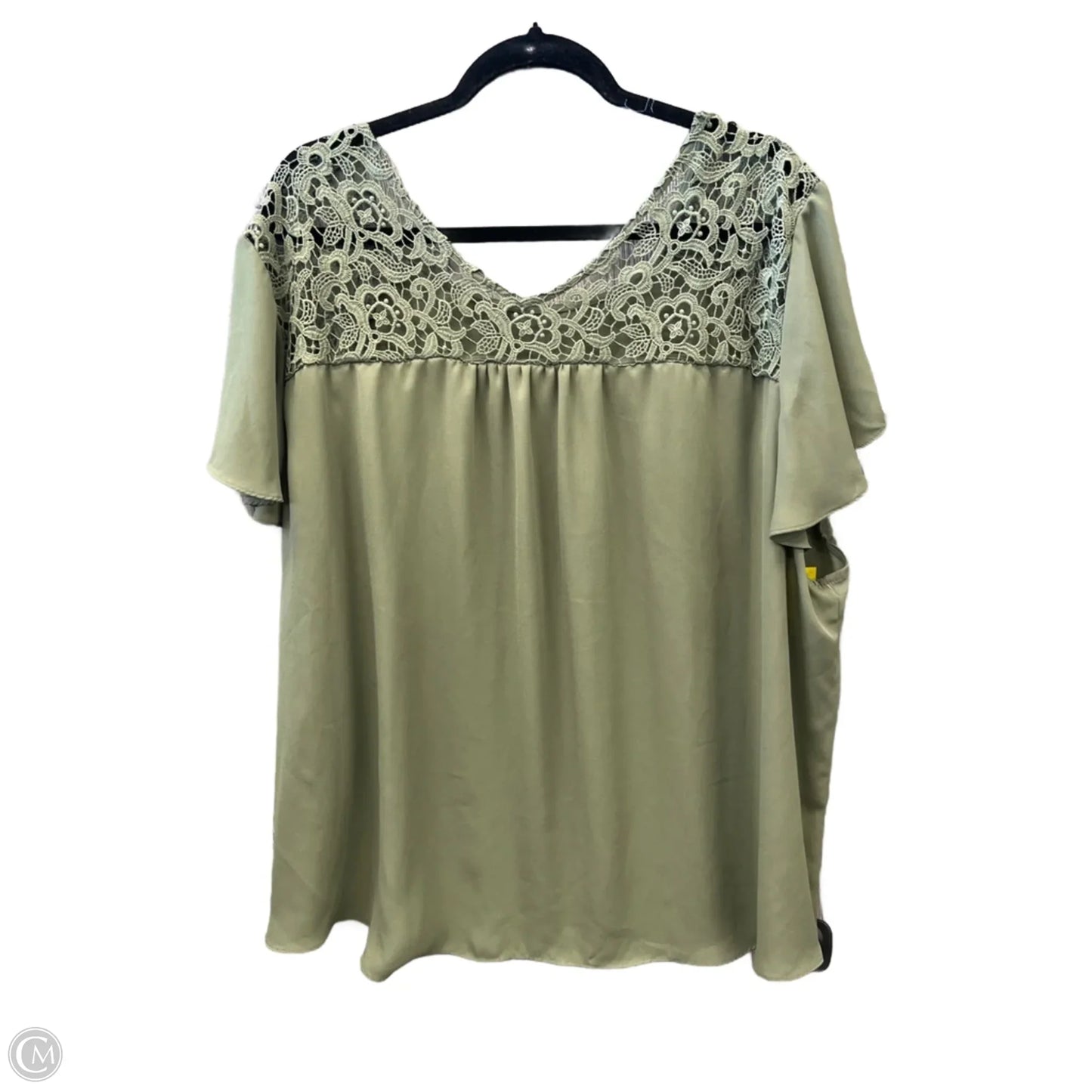 Top Short Sleeve By Clothes Mentor In Green, Size: 3x