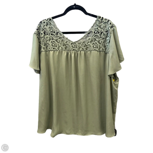 Top Short Sleeve By Clothes Mentor In Green, Size: 3x