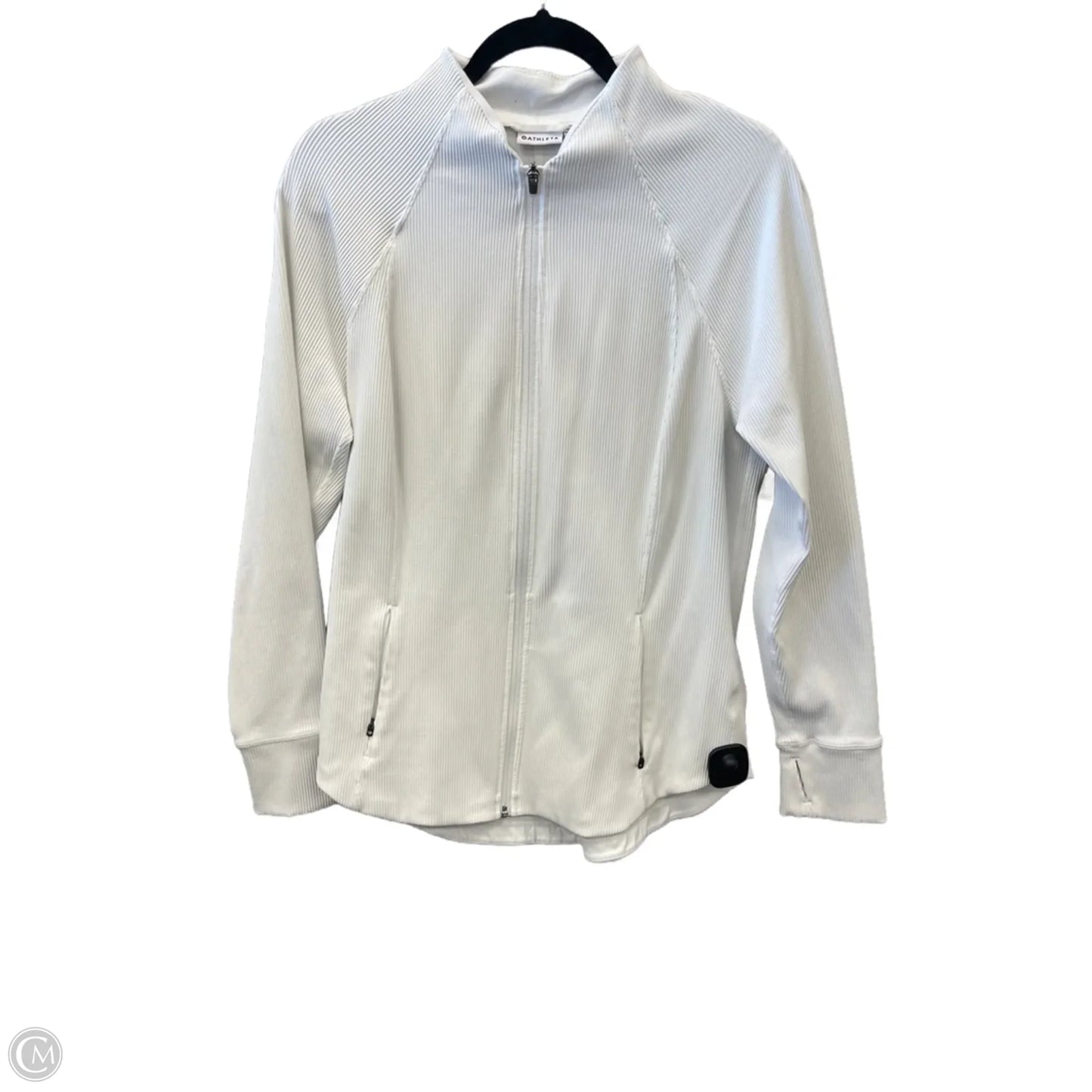 Athletic Top Long Sleeve Collar By Athleta In White, Size: Xl
