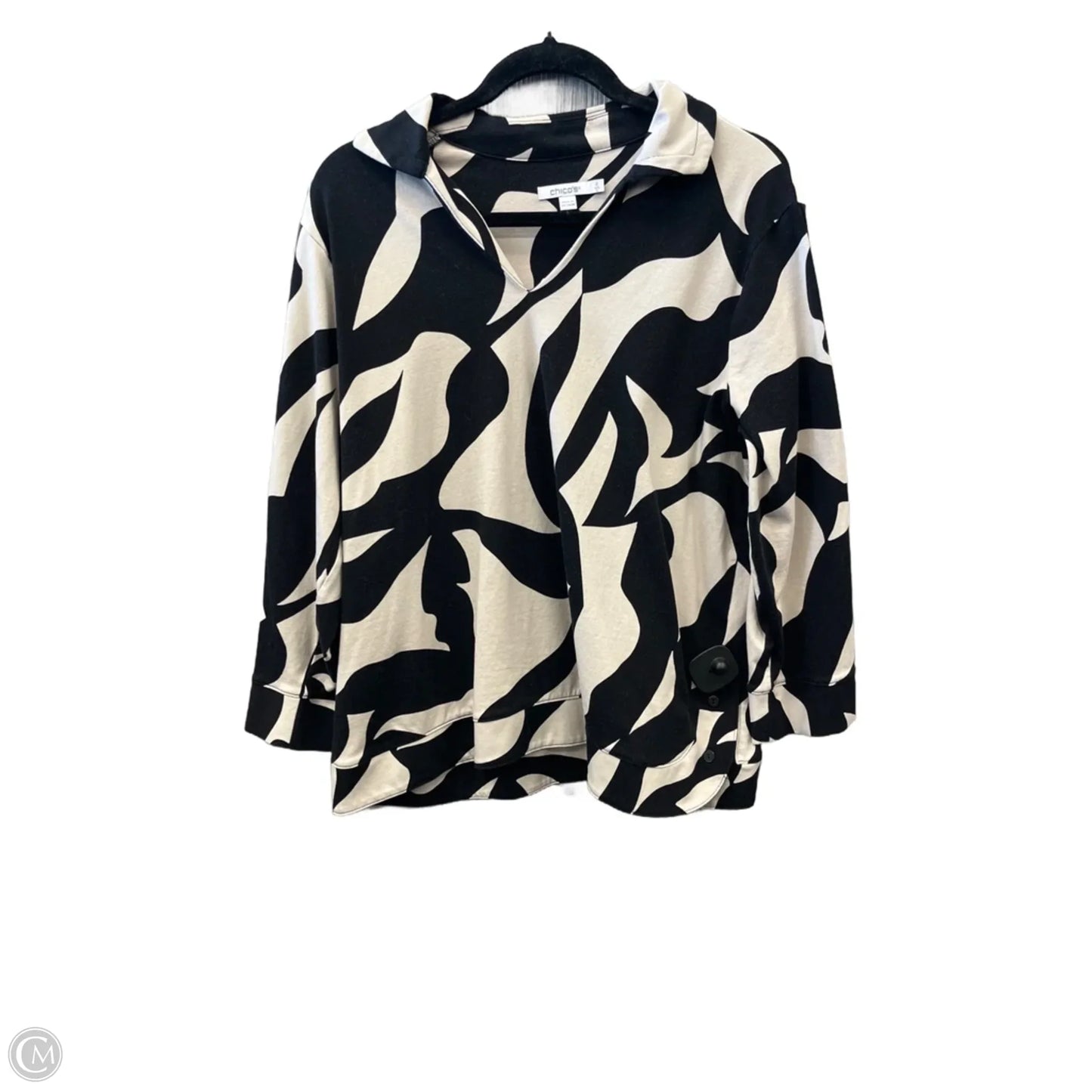 Top Long Sleeve By Chicos In Multi-colored, Size: L