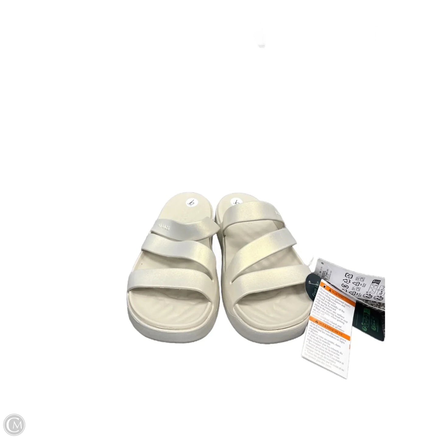 Sandals Flats By Crocs In Tan, Size: 9