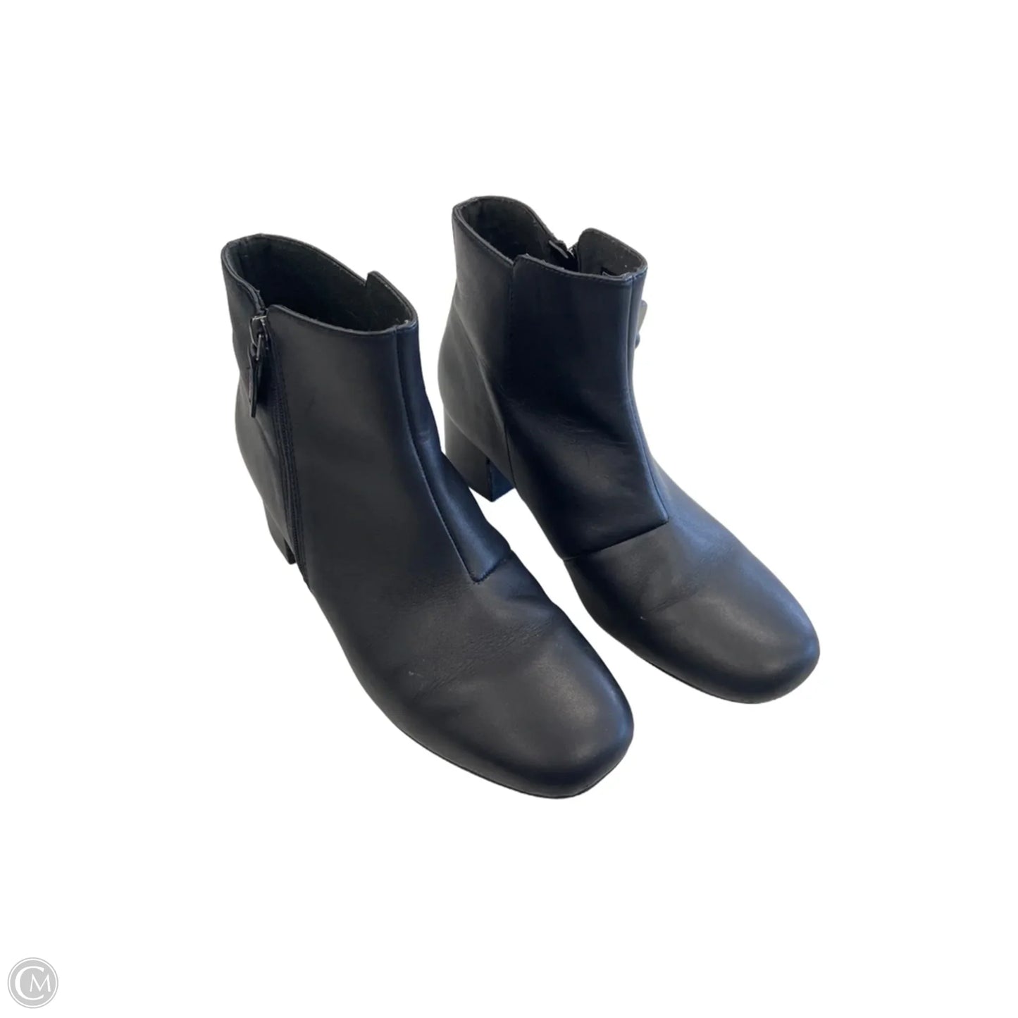 Boots Ankle Heels By Clarks In Black, Size: 9