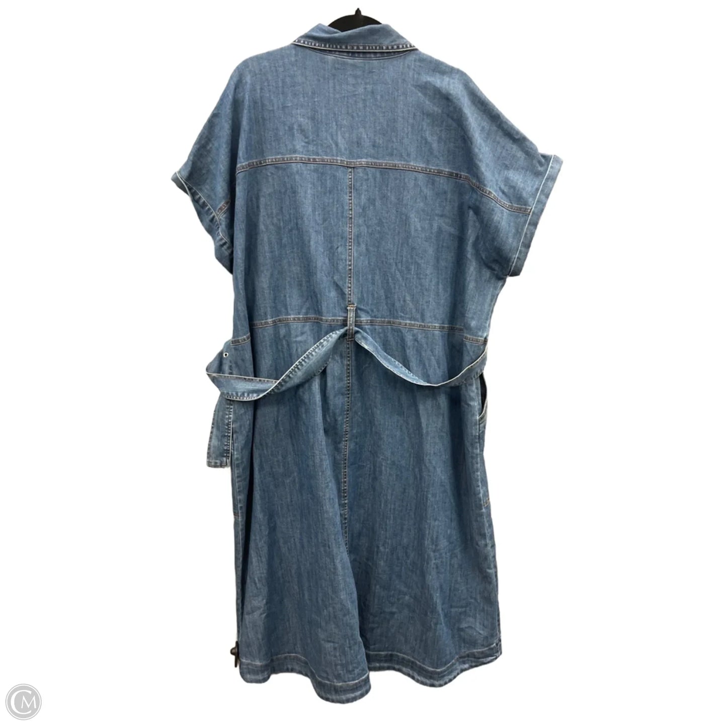 Dress Casual Midi By Ophelia Roe In Blue Denim, Size: 2x