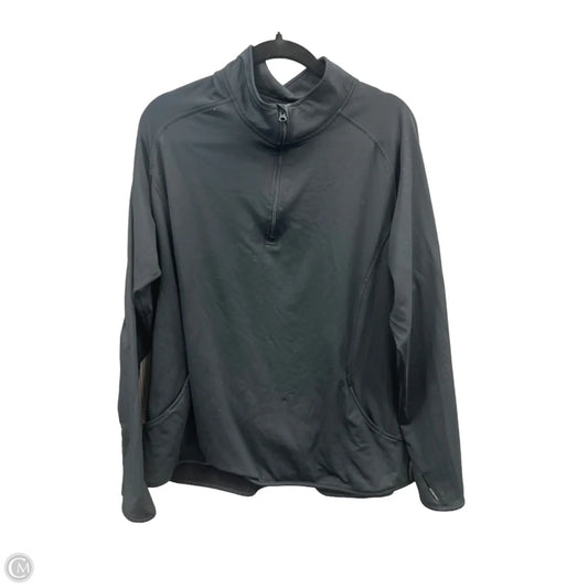 Athletic Top Long Sleeve Collar By Clothes Mentor In Black, Size: 3x